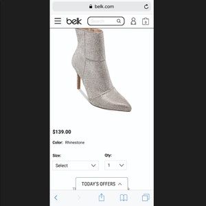 catwalk rhinestone booties